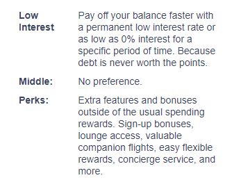 Low Interest vs Perks Slider pop up tutorial