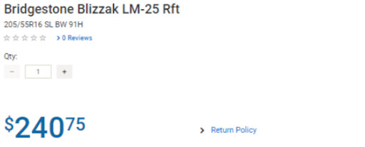 Walmart Blizzak Tires