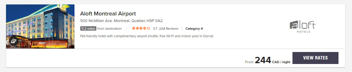 Example of a category 4 hotel