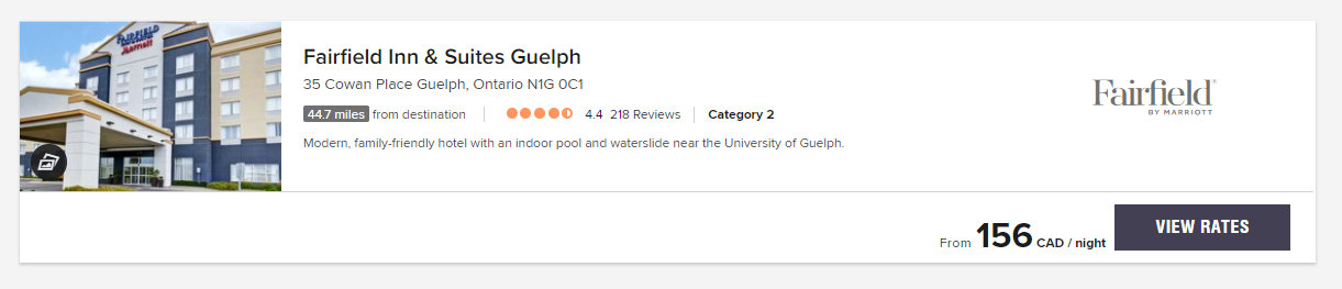 Example of a category 2 hotel