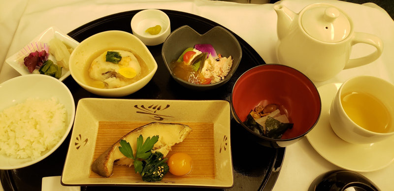 ANA First Class Japanese meal 4
