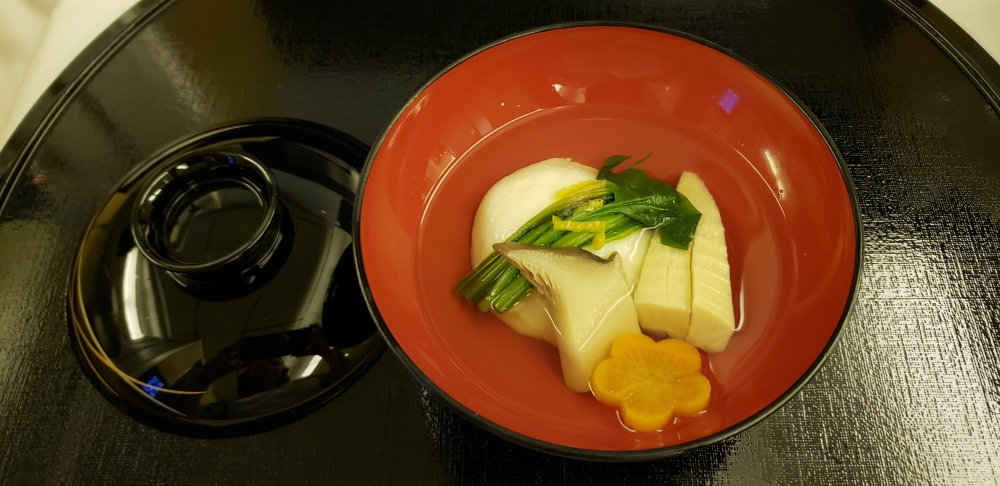 ANA First Class Japanese meal 2