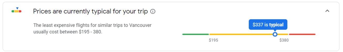 Google Flights value