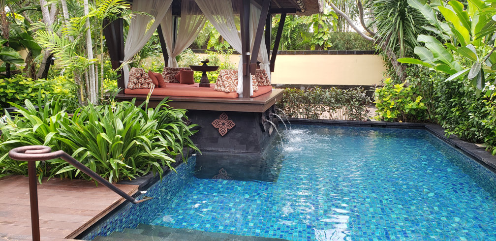 St Regis Gardenia Villa cabana and pool area