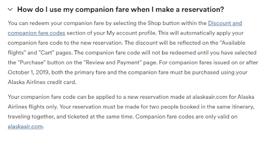 How to use Alaska Airlines Companion Voucher