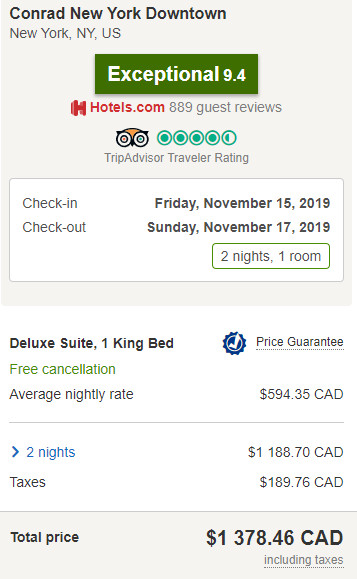 Hotels.ca New York example