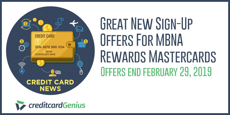 Great New Sign-Up Offers For MBNA Rewards Mastercards