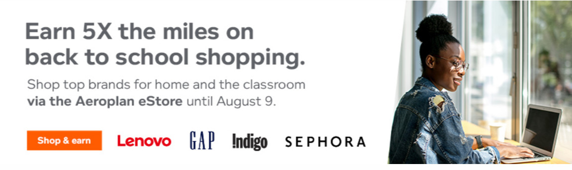 Aeroplan eStore back to school promotion