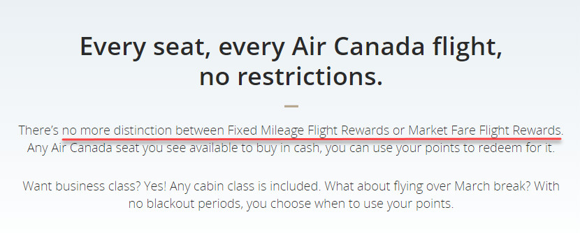 Redeem every Seat on New Aeroplan Rewards