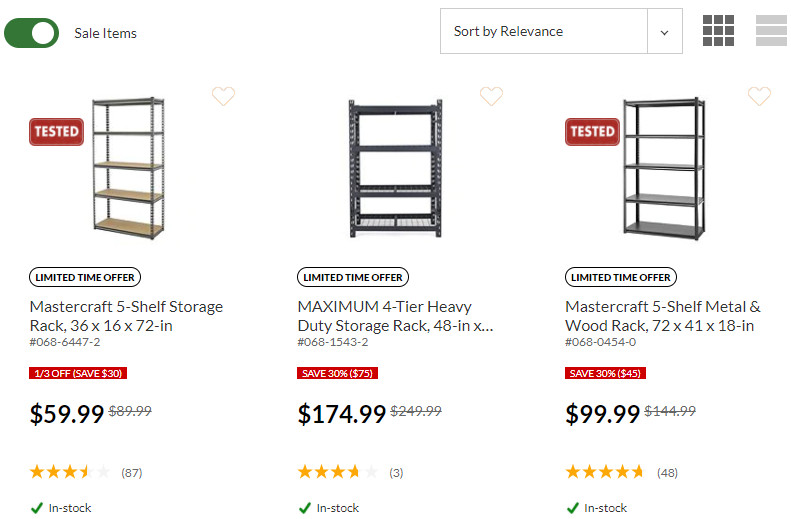 Canadian Tire Storage Sale