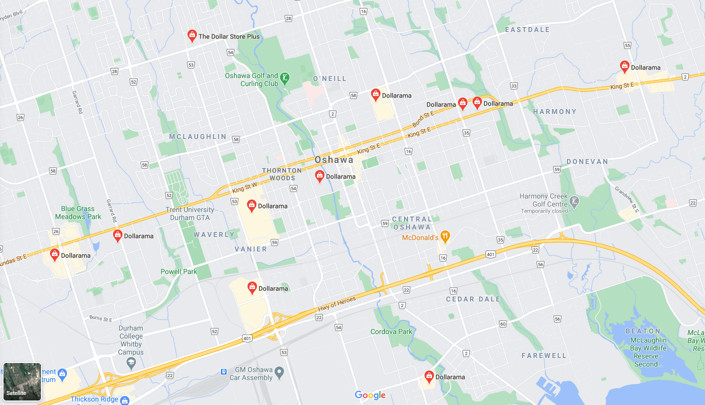 Map of Dollarama Locations in Canada