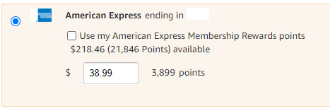 Redeem American Express Rewards Points at Amazon