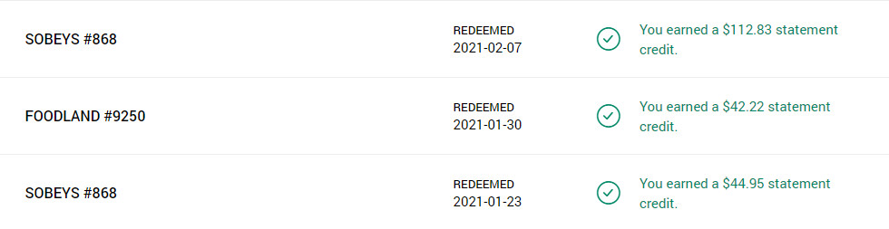 American Express Platinum Card Grocery Offer