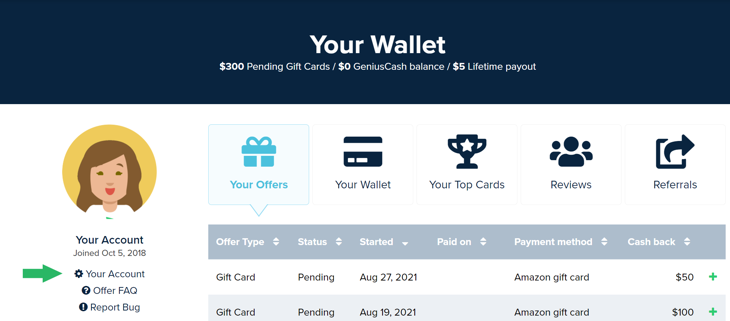 Adding your GeniusCash PayPal email