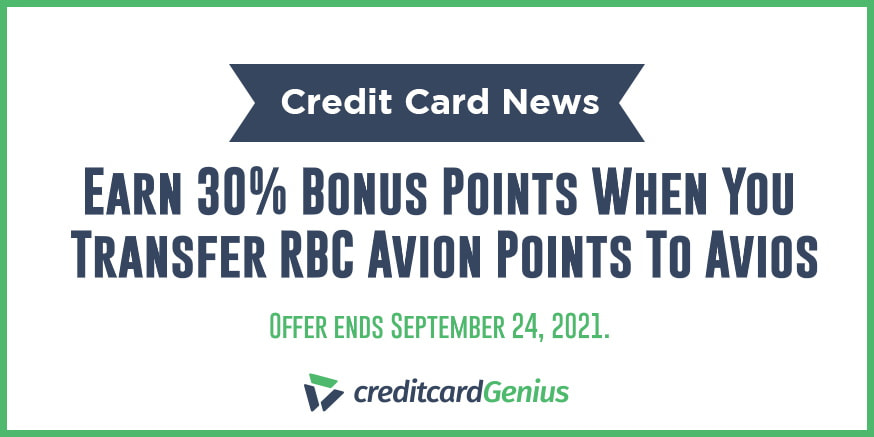 Earn 30% Bonus Points When You Transfer RBC Avion Points To Avios