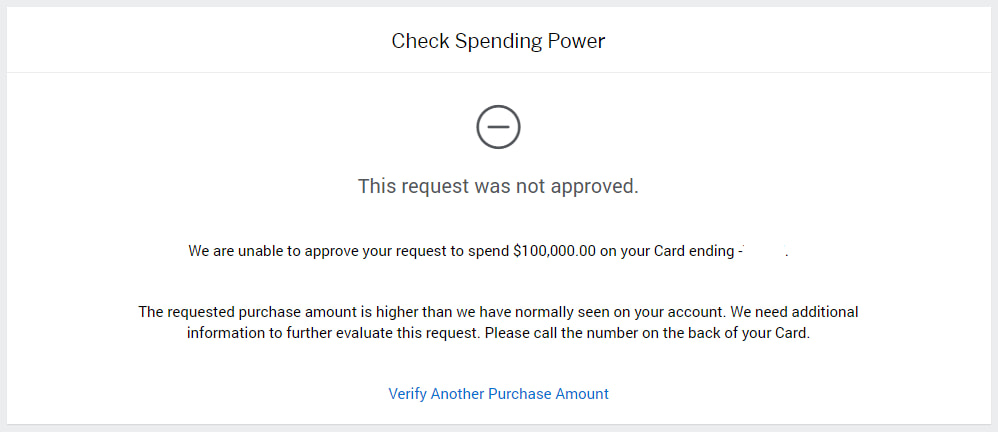 Checking Spending Power Of An Amex Charge Card
