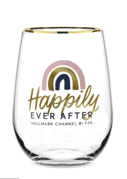 Happily Ever After Hallmark Movie Wine Glass