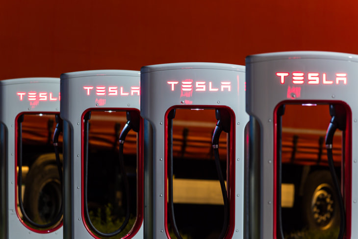 tesla superchargers