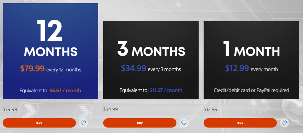PlayStation Now monthly pricing options