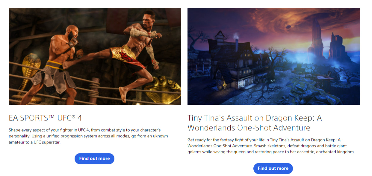 Example of free games with PlayStation Plus