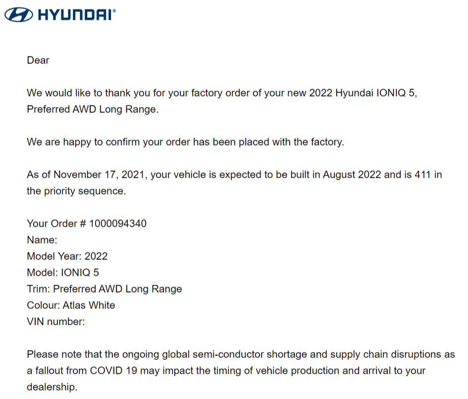 Letter from Hyundai with vehicle update