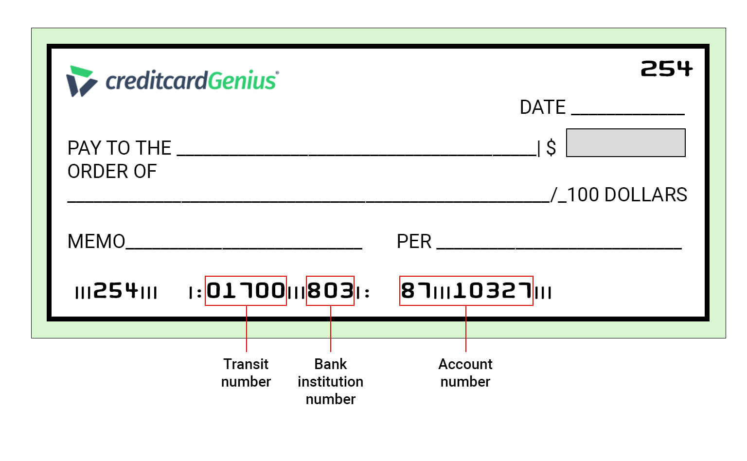 void cheque