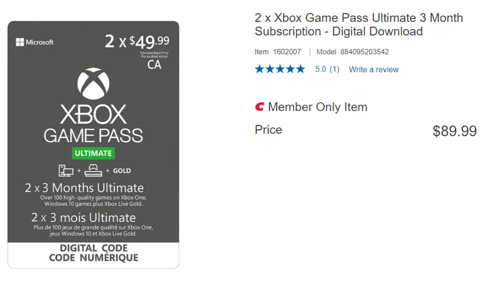 Costco xbox game clearance pass