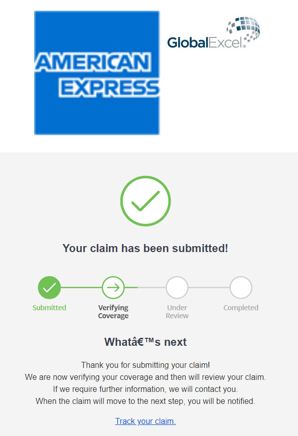 Amex flight delay insurance claim submitted
