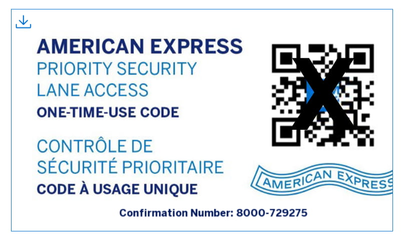 American Express priority security QR code