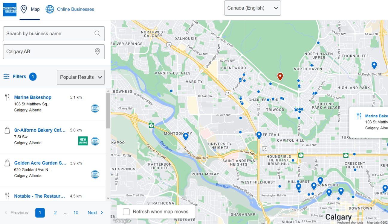 Businesses eligible for Shop Small in Calgary