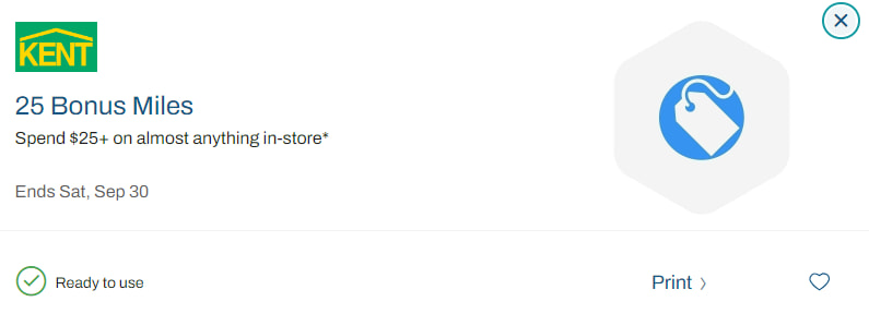 Kent Air Miles bonus offer