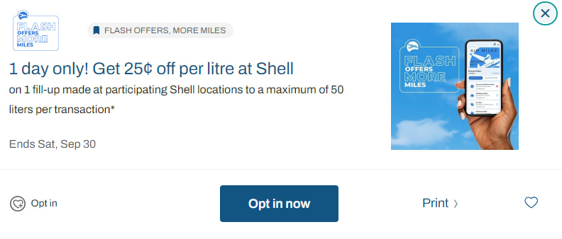 Shell Air Miles fuel savings offer