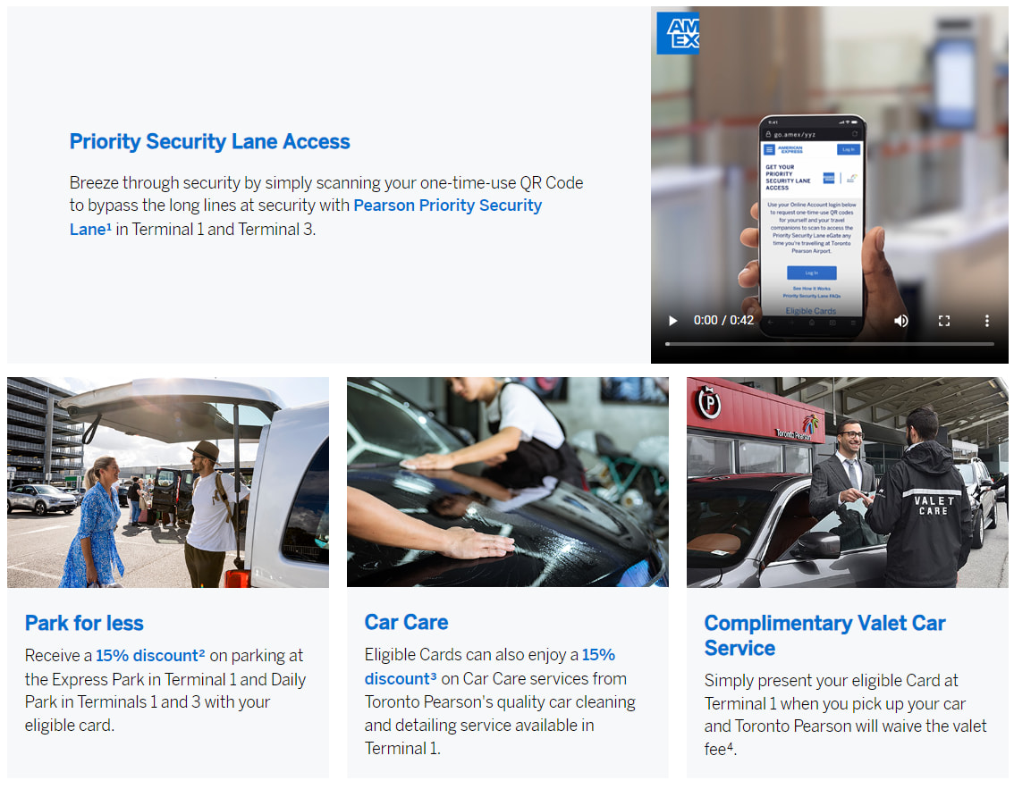 Toronto-Pearson benefits with Amex Platinum and Reserve cards