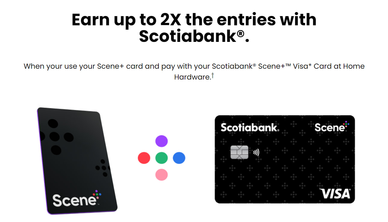 Scene+ Home Hardware contest with Scotiabank Visa
