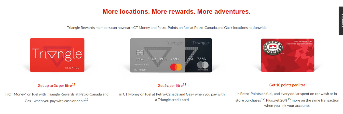 Don't forget to scan your Triangle Rewards card or use your