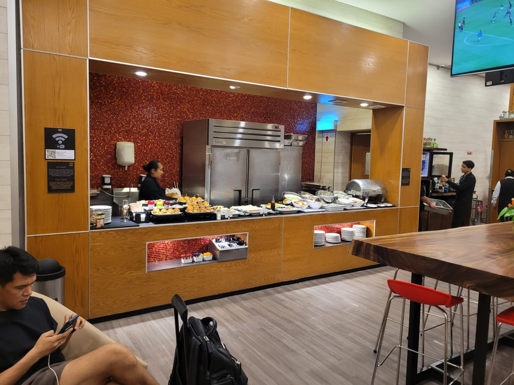 Food at Cancun airport lounge in terminal 3