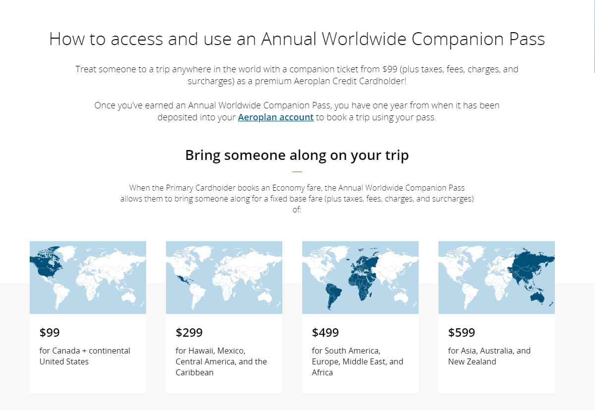 Air Canada Companion Pass details