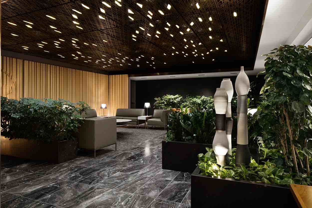 Inside the Air Canada lounge in Montreal