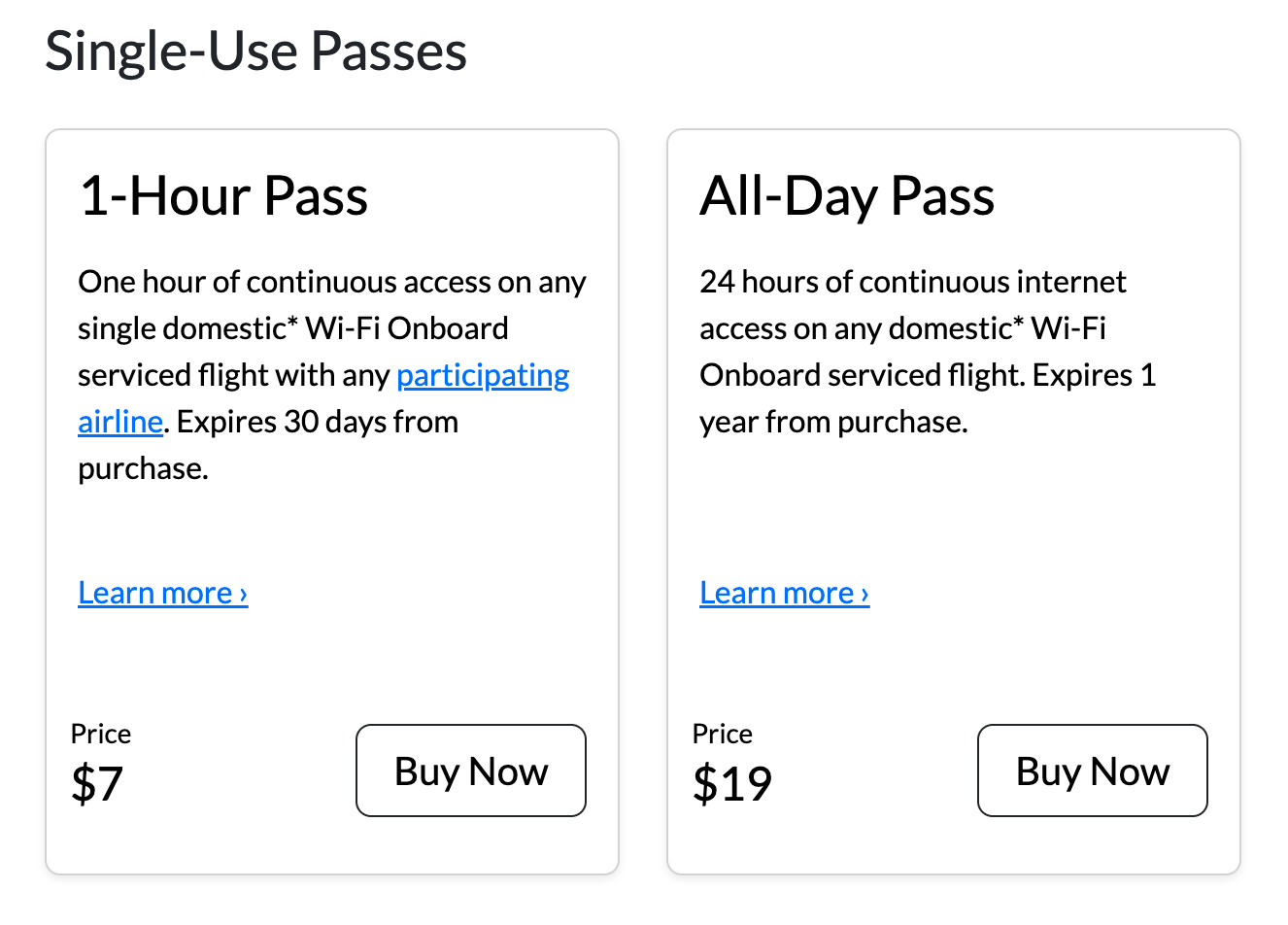 Intelsat Wi-Fi day passes available for purchase