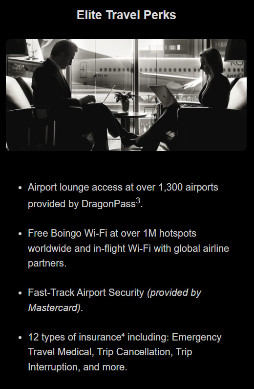 Perks offered with the Neo World Elite Mastercard