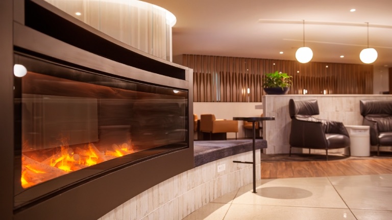 Interior of the WestJet lounge