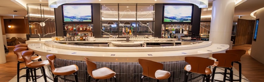 WestJet Elevation Lounge bar area