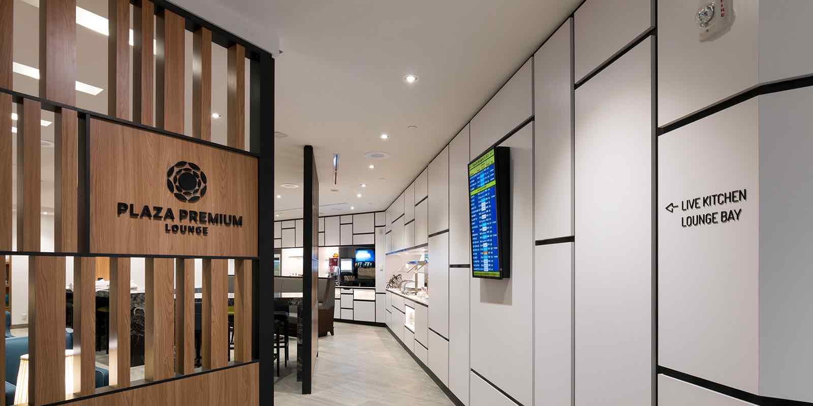 The entry of the Transborder Plaza Premium Lounge in Toronto Pearson Terminal 3.