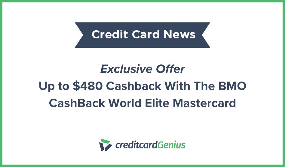 Exclusive Offer: Up to $480 Cashback With The BMO CashBack World Elite Mastercard