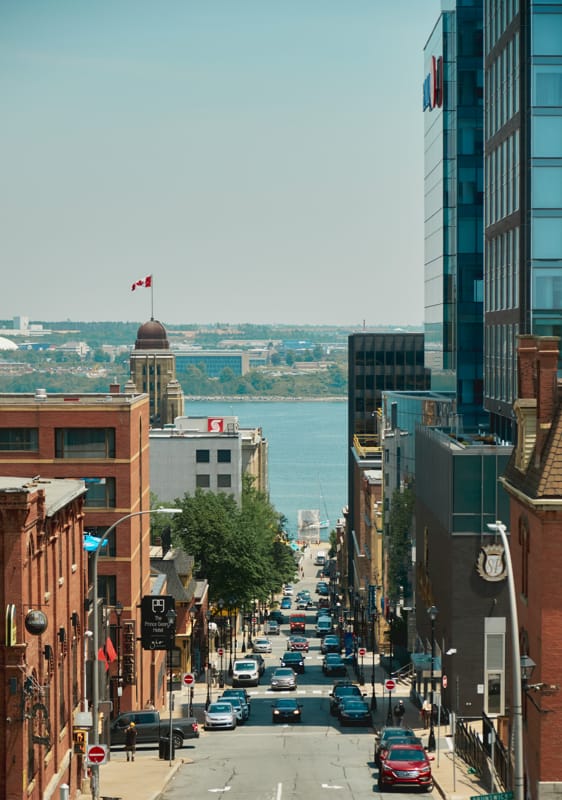 A street in downtown Halifax, Nova Scotia