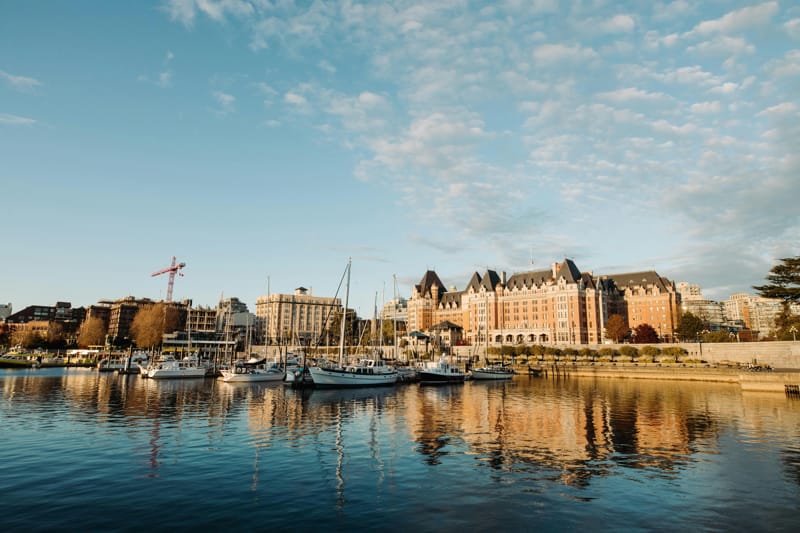 A harbour in downtown Victoria, British Columbia
