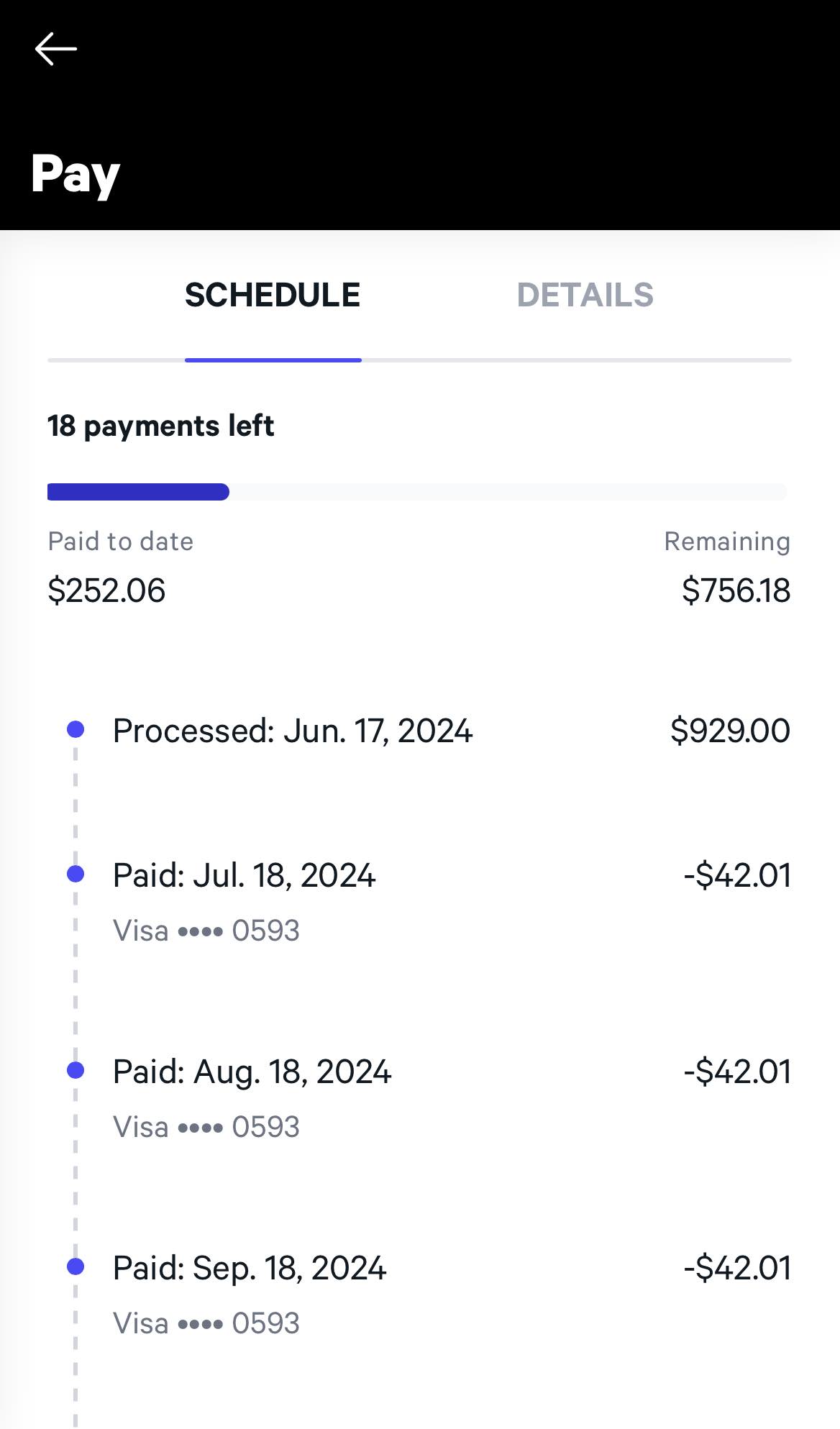 Affirm plan payment schedule