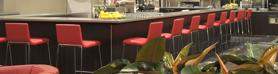 Bar area seating in a Maple Leaf Lounge