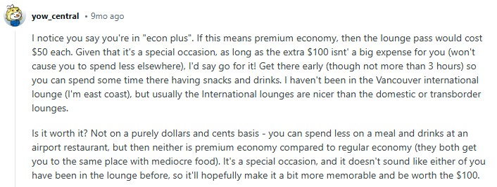 Redditor opinions on the Maple Leaf Lounge