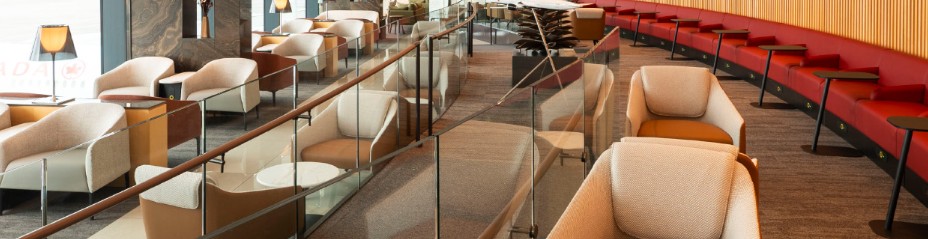 Seating area in a Maple Leaf Lounge